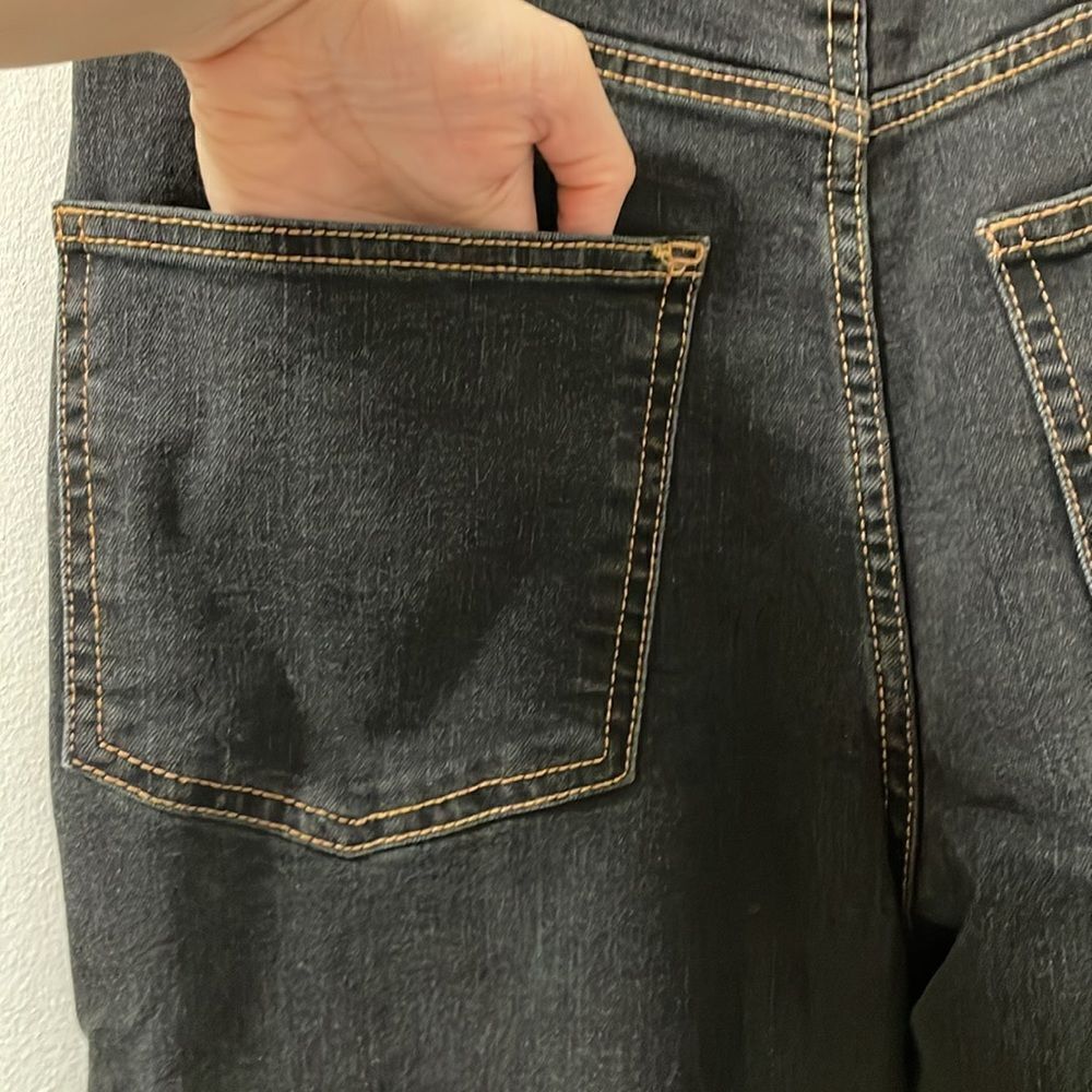 NWT WEWOREWHAT women’s size 2 straight tapered adjustable long overall jeans - Picture 10 of 15